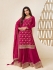 Jacquard chinon sharara suit in Magenta colour 66211